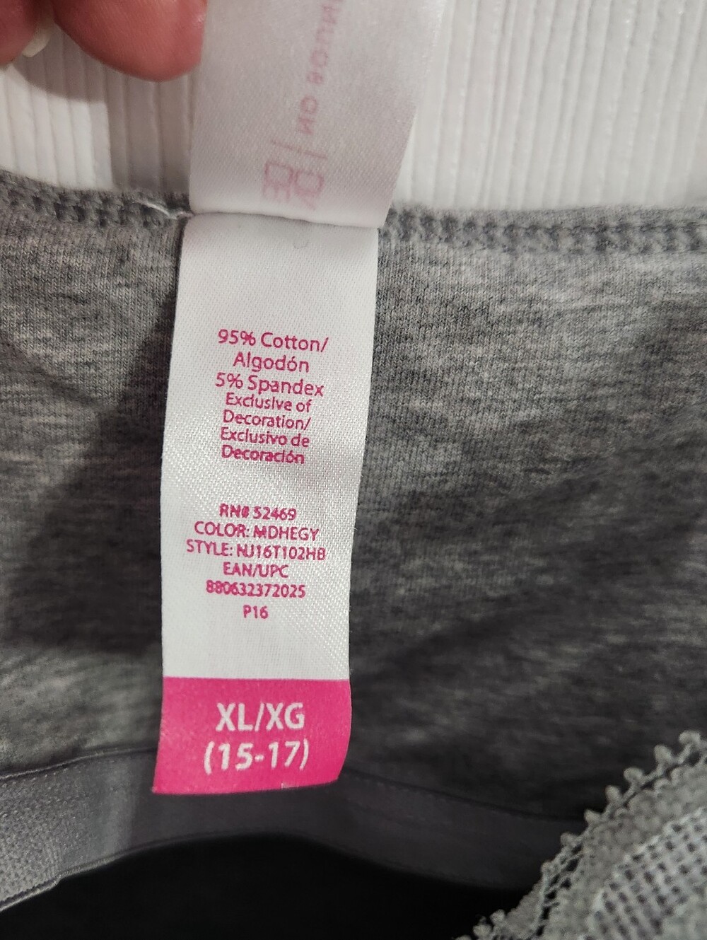 Vtg Grey lacey y2k adjustable Camisole built in bra stretchy lagenlook layers XL - Picture 5 of 7